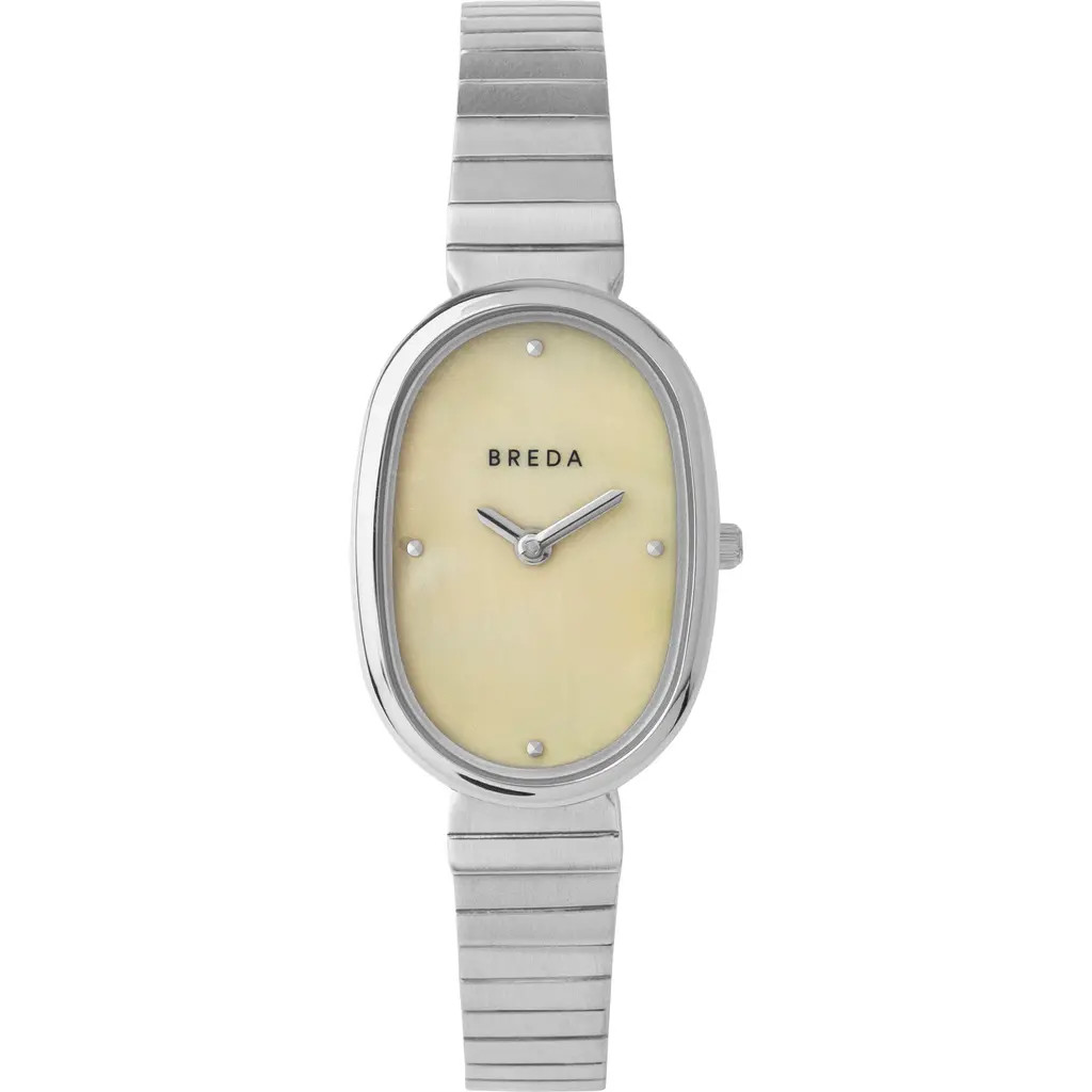 BREDA Jane Bracelet Watch, 23mm in Silver/Silver/Champagne at Nordstrom | Nordstrom