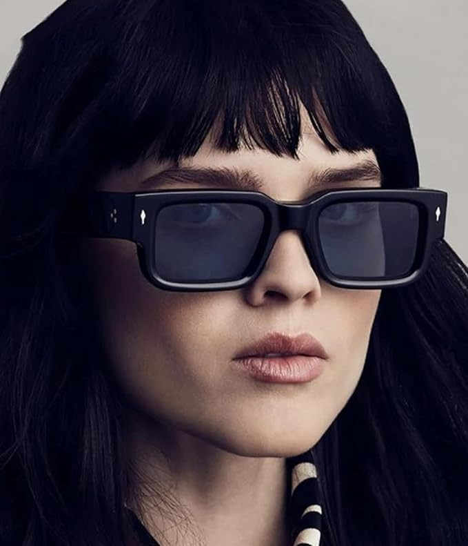 EYLRIM Square Frame Sunglasses for Women Men Trendy Chunky Rectangle Sun Glasses Black Shades UV4... | Amazon (US)