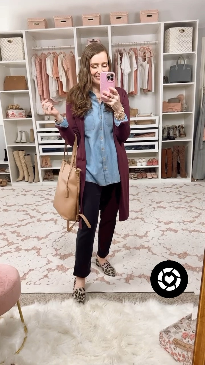 Chambray top cardigan black jeans leggings joggers  

#LTKxNSale #LTKsalealert #LTKstyletip
