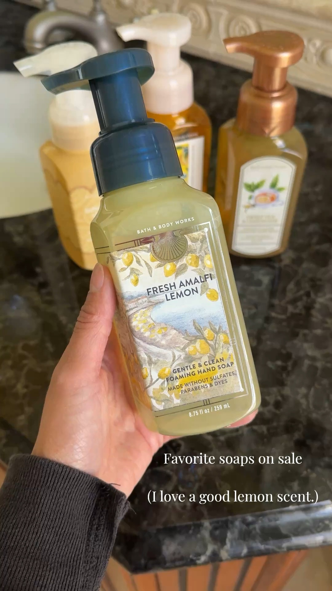 Home essentials. 
Favorite hand soap on sale. I stock up on these foaming hand soaps when there’s a good sale like this. 
My favorite lemon scents:
Fresh amalfi lemon
Kitchen lemon 
Sunshine and lemons
Sweet tea and lemonade 


#LTKOver40 #LTKHome