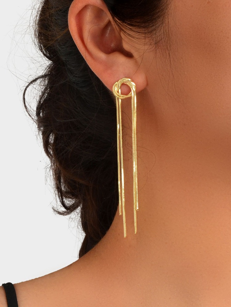 Metal Tassel Drop Earrings | SHEIN