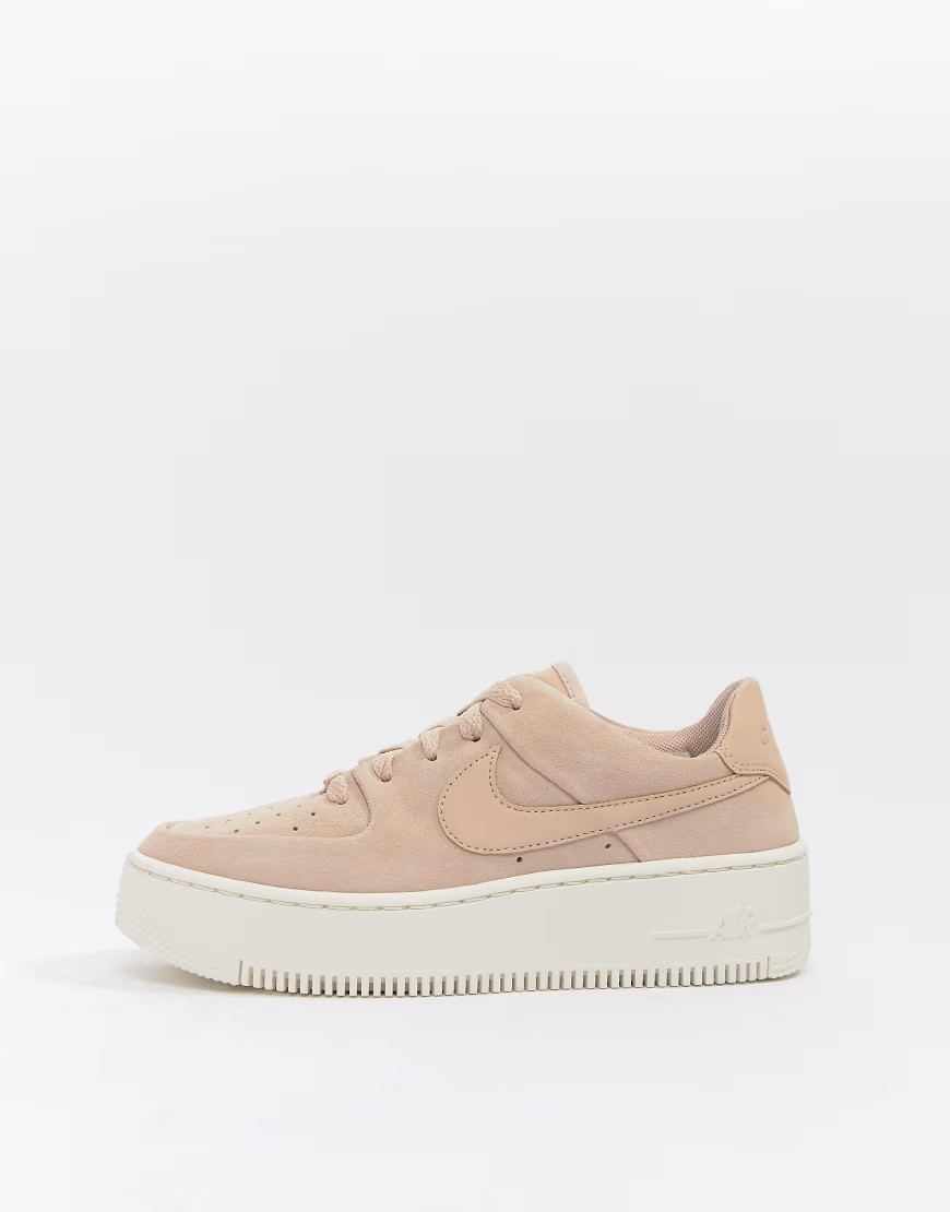 Nike Air Force 1 Sage pale pink suede trainers | ASOS (Global)