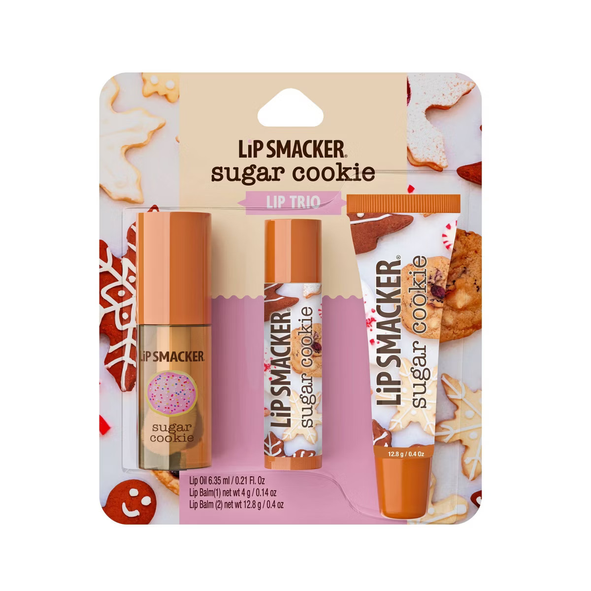 Lip Smacker Sugar Cookie Holiday Lip Trio | Target