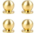 RZDEAL 12pcs Round Solid Brass Pulls Cabinet Drawer Knobs Gold Handles for Dresser Handles Knobs,... | Amazon (US)
