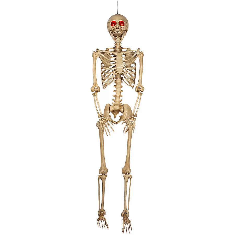 Haunted Living 5-ft Hanging Skeleton with Lit Eyes | Lowe's
