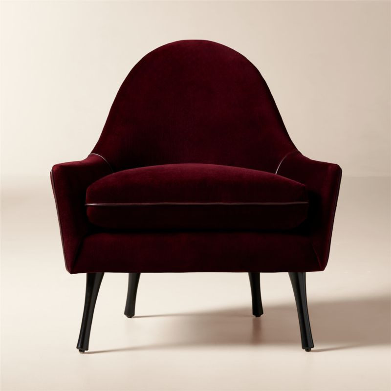 Symmetric Rose Velvet Lounge Chair by Paul McCobb | CB2 | CB2