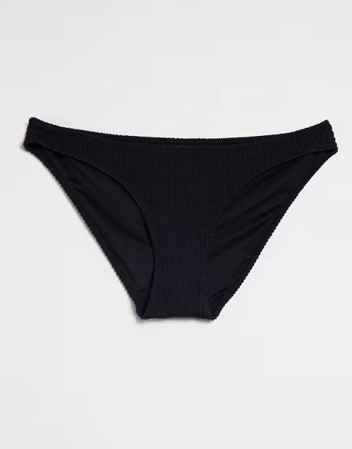 Weekday Sunny textured bikini briefs in black | ASOS (Global)