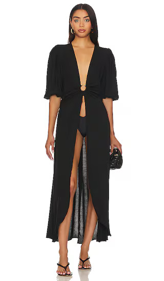 X Revolve Cowen Long Kimono Dress in Black | Revolve Clothing (Global)