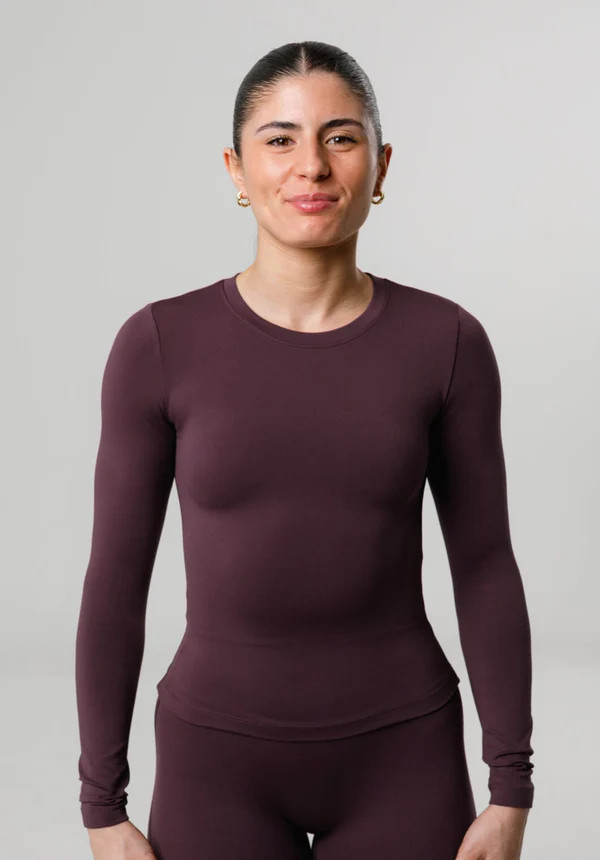 Reluna™ Full Length Long Sleeve Top Fig | Paragon Fitwear