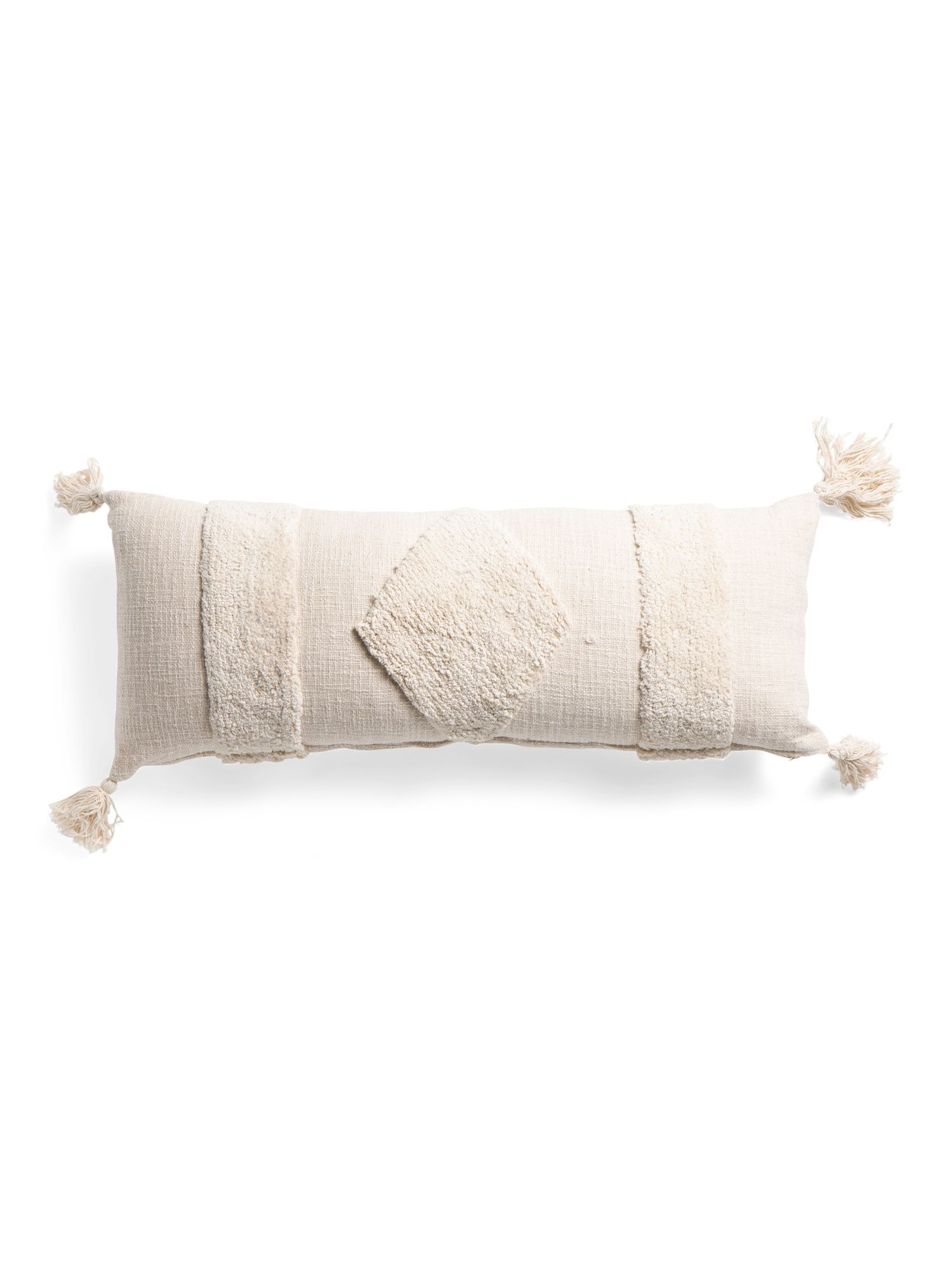 14x34 Natural Pillow With Tufted Diamond Center | Home Essentials | Marshalls | Marshalls