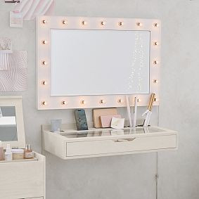 Marquee Light Wall Mirror (36"x24") | Pottery Barn Teen