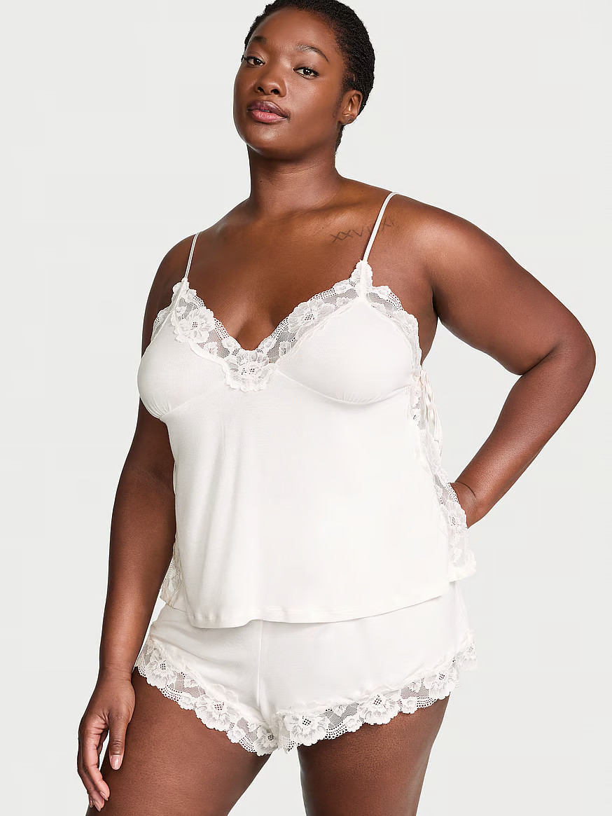 Ribbed Modal & Lace Cami Shorts Set | Victoria's Secret (US / CA )