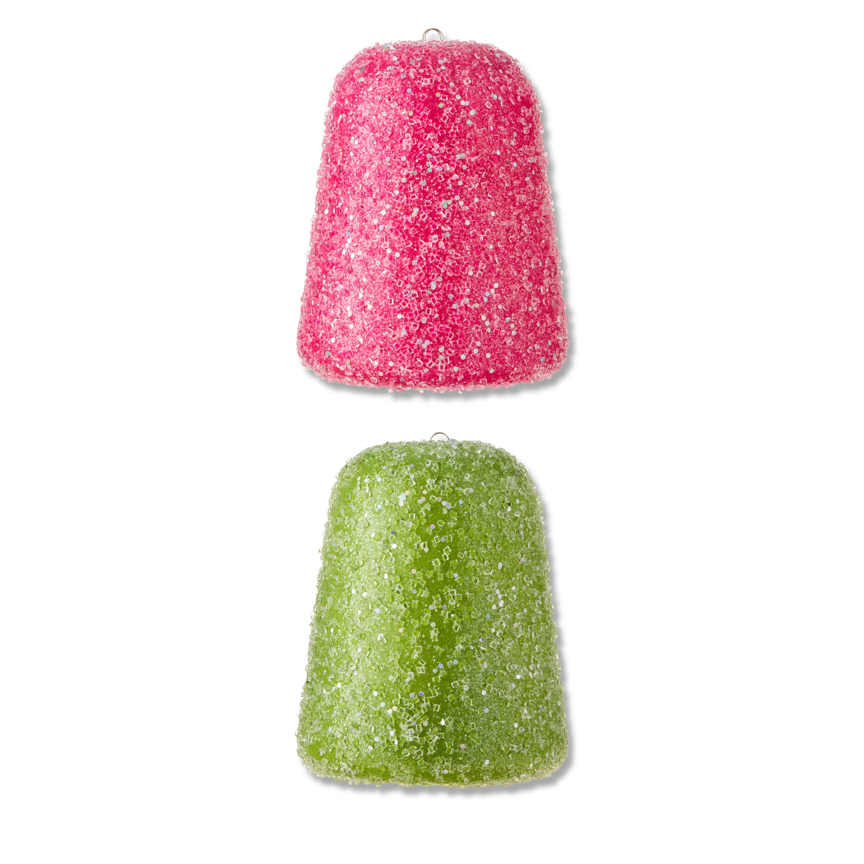 2-Count Pink and Green Jumbo Gumdrop Christmas Ornaments, 8 in, by Holiday Time | Walmart (US)