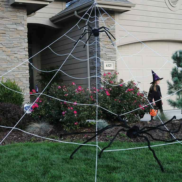 Mega Spiderweb Decoration, White, 23" x 19", Halloween by Way To Celebrate | Walmart (US)