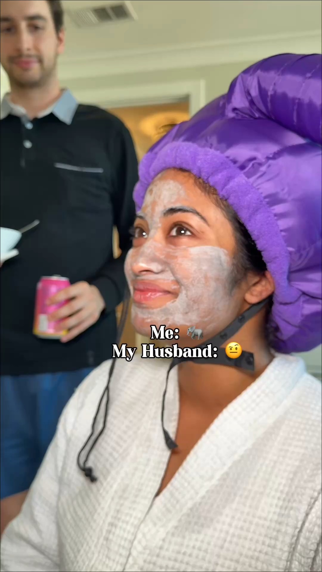 It looks so FUNNY 😭 but this hair diffuser is supposed to dry my wavy curly hair without using my hands 👀  