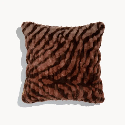 Terracotta Zebra Pillow | Lola Blankets
