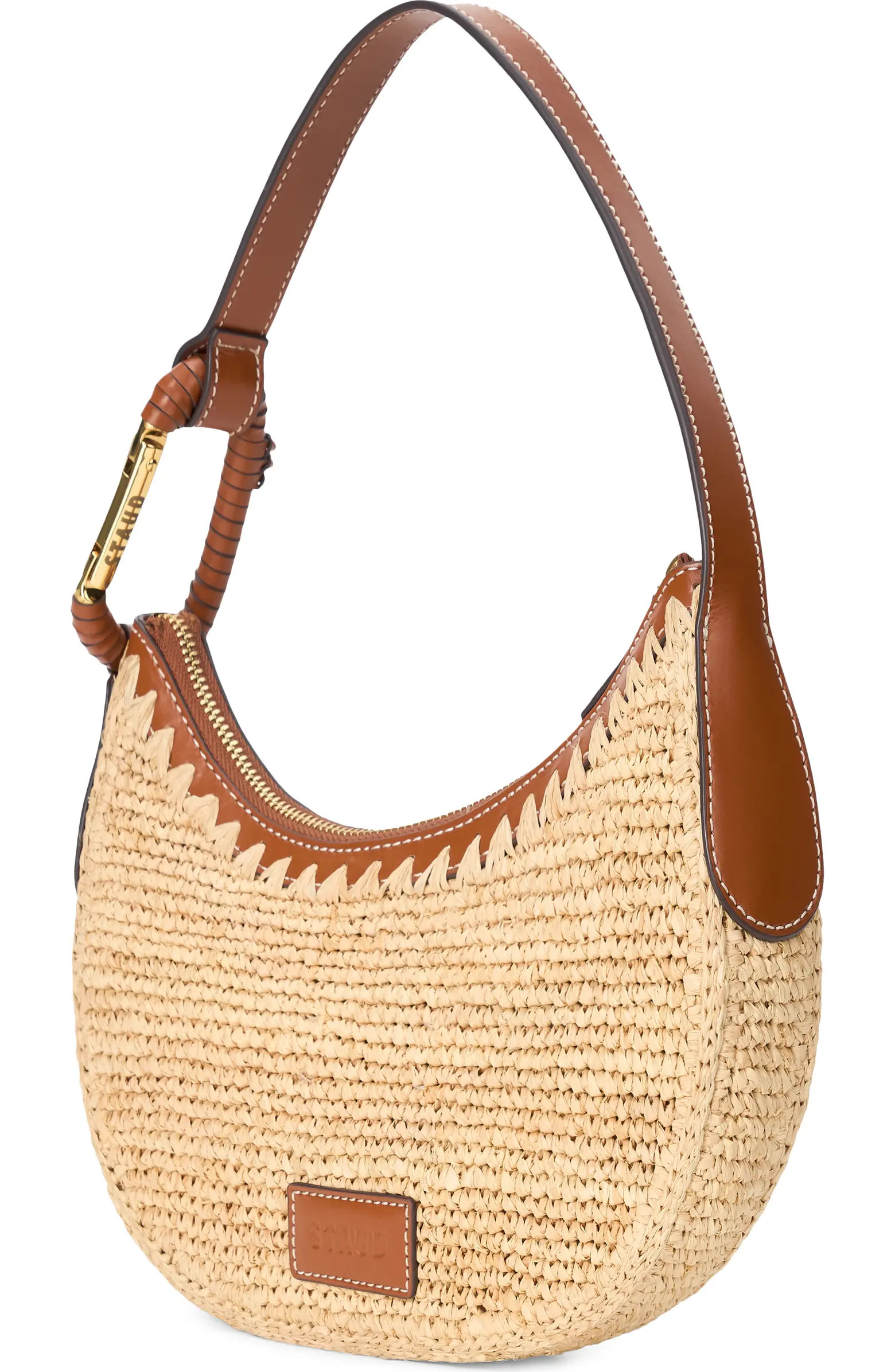 STAUD Alden Raffia Shoulder Bag | Nordstrom | Nordstrom