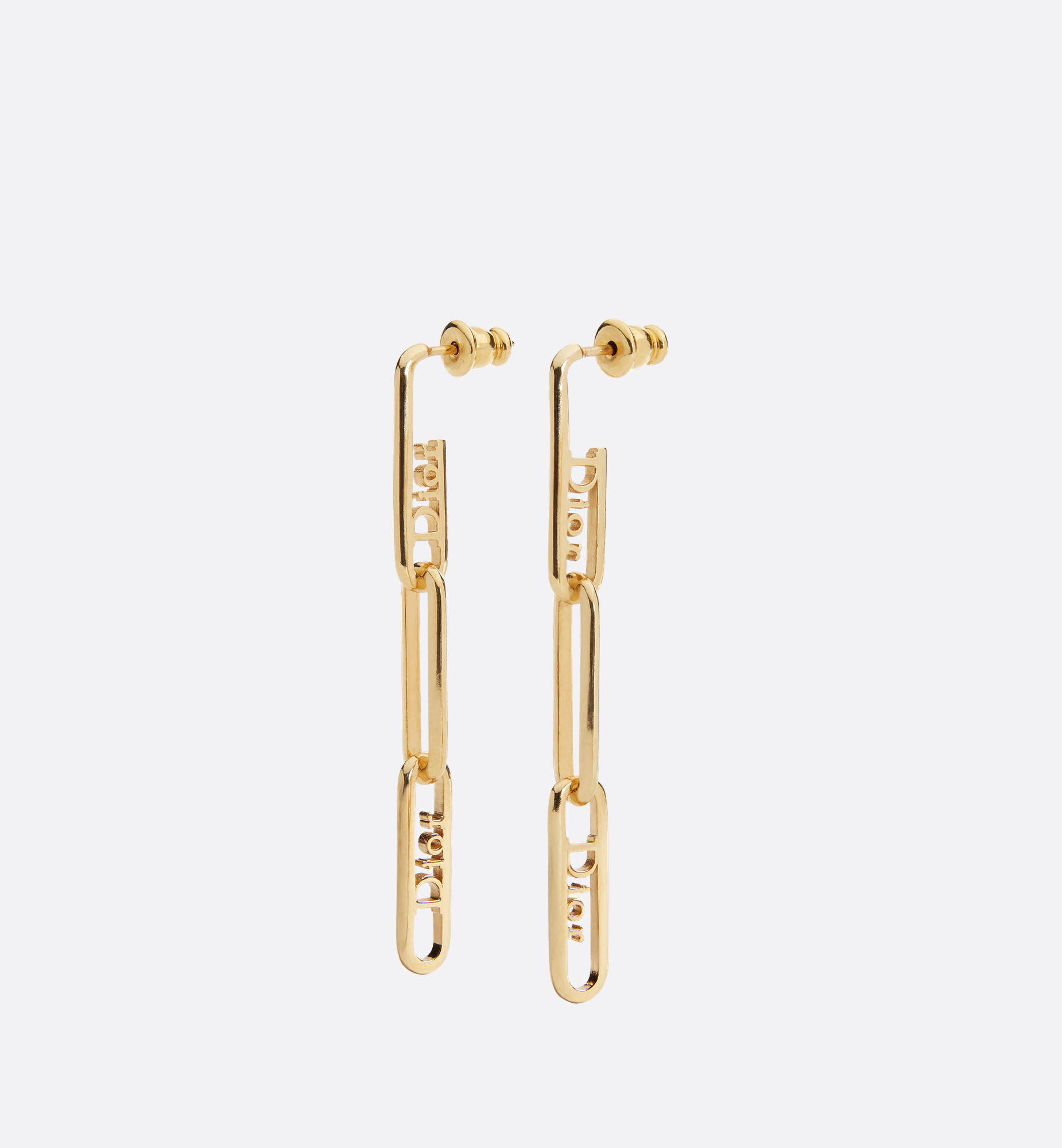 Dior Link Earrings Gold-Finish Metal | DIOR | Christian Dior Parfums UK