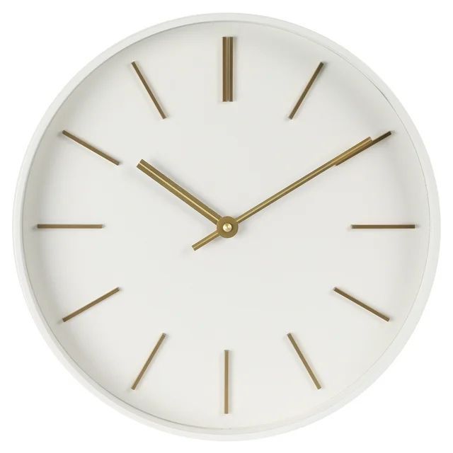 Better Homes & Garden 20" Round Indoor Modern White Analog Wall Clock | Walmart (US)