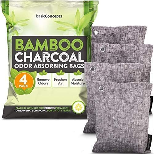 Nature Fresh Bamboo Charcoal Air Purifying Bags (4 Pack), Charcoal Bags Odor Absorber for Home an... | Amazon (US)