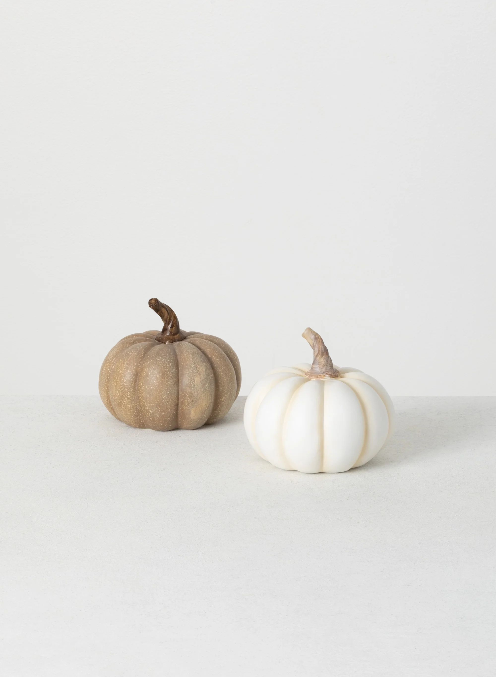 Sullivans Neutral Pumpkin Set of 2, 5.5"H Brown | Walmart (US)