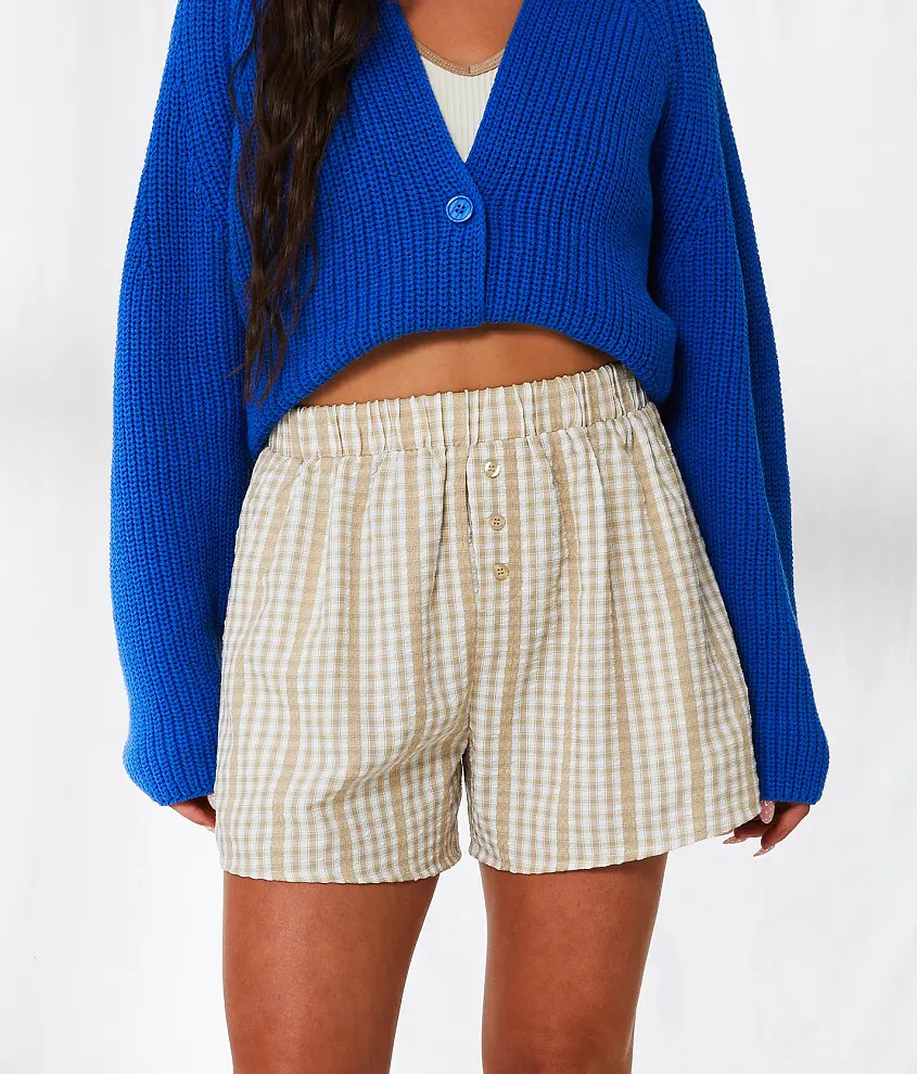 Gingham Lace Boxer Short | Buckle