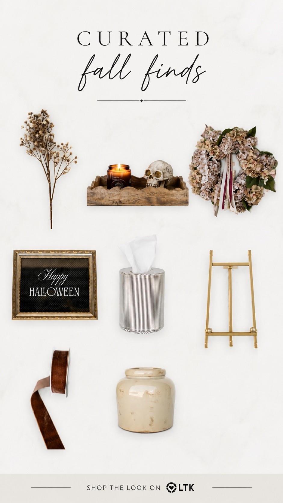 Curated fall finds 

A curated mix of fall finds in warm, neutral tones—from dried florals and velvet ribbon to vintage-inspired Halloween decor and timeless home accents. Perfect for adding a subtle, collected touch of fall without going overboard.

#LTKSeasonal #LTKSaleAlert #LTKHome