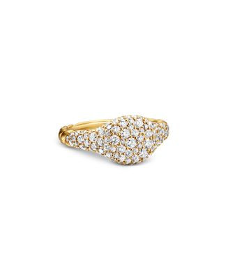 Petite Pavé Pinky Ring in 18K Yellow Gold with Diamonds | Bloomingdale's (US)