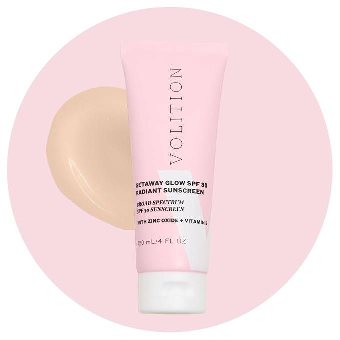 Volition Beauty Getaway Glow SPF 30 Radiant Sunscreen with Zinc Oxide + Vitamin E | Reef-Safe Min... | Amazon (US)