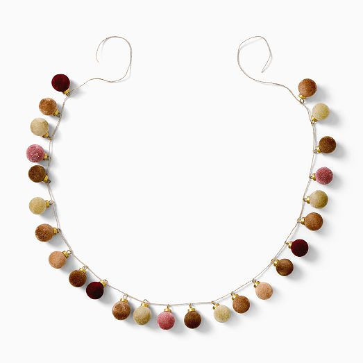 Flocked Ball Garland | West Elm (US)