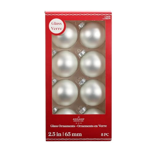 Ashland 8 Pack 2.5" Pearl Glass Ball Ornaments Christmas Ornaments | Amazon (US)