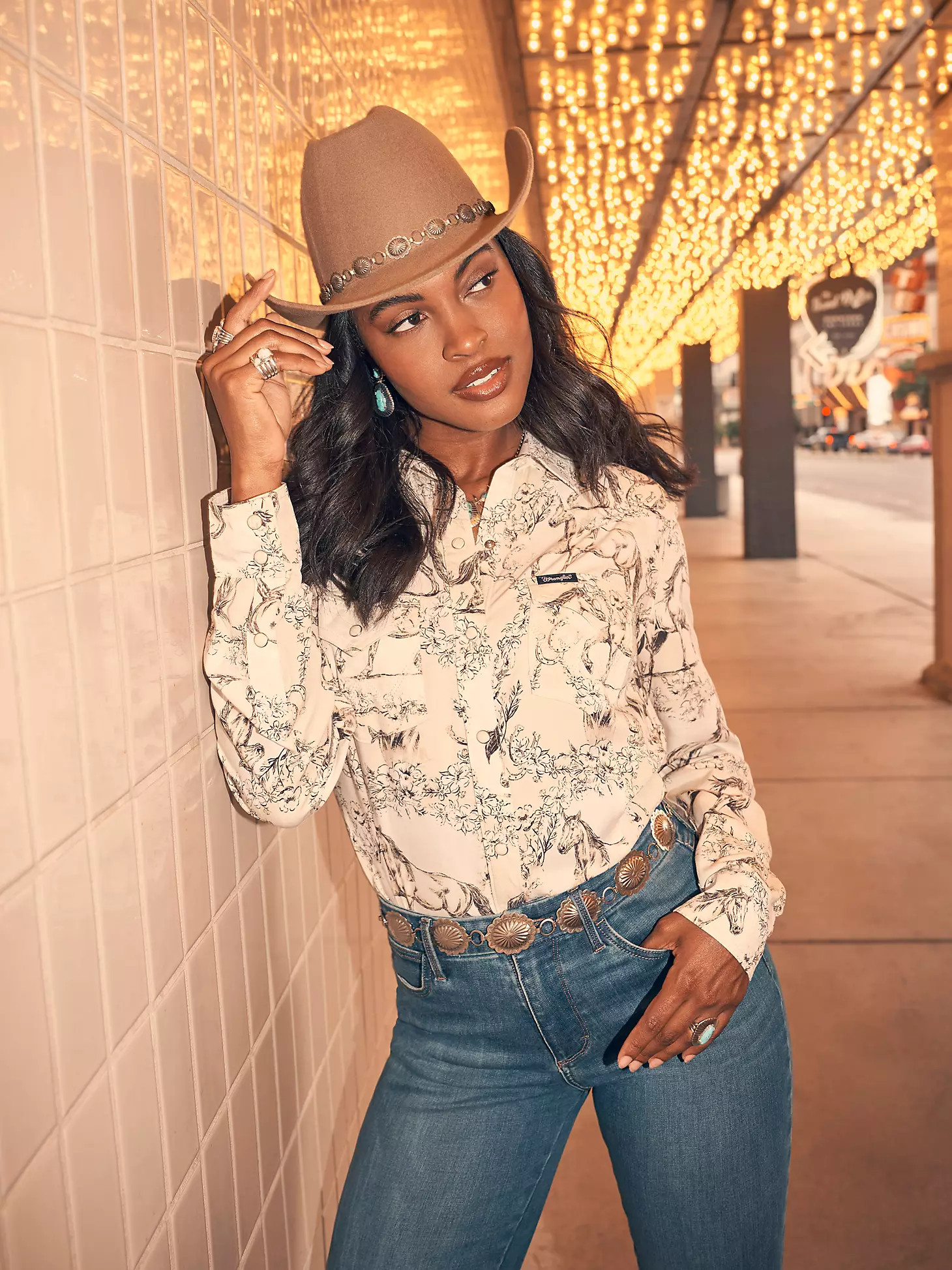 Women's Saddle Up Slim Western Snap Shirt | Wrangler