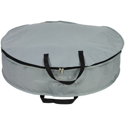 Northlight 36" Gray and Black Multi-Seasonal Wreath Storage Bag | Target