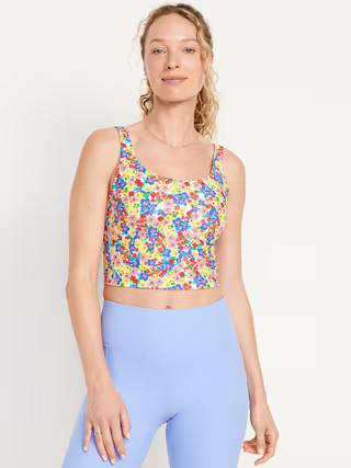 Light Support PowerSoft Longline Sports Bra | Old Navy (US)