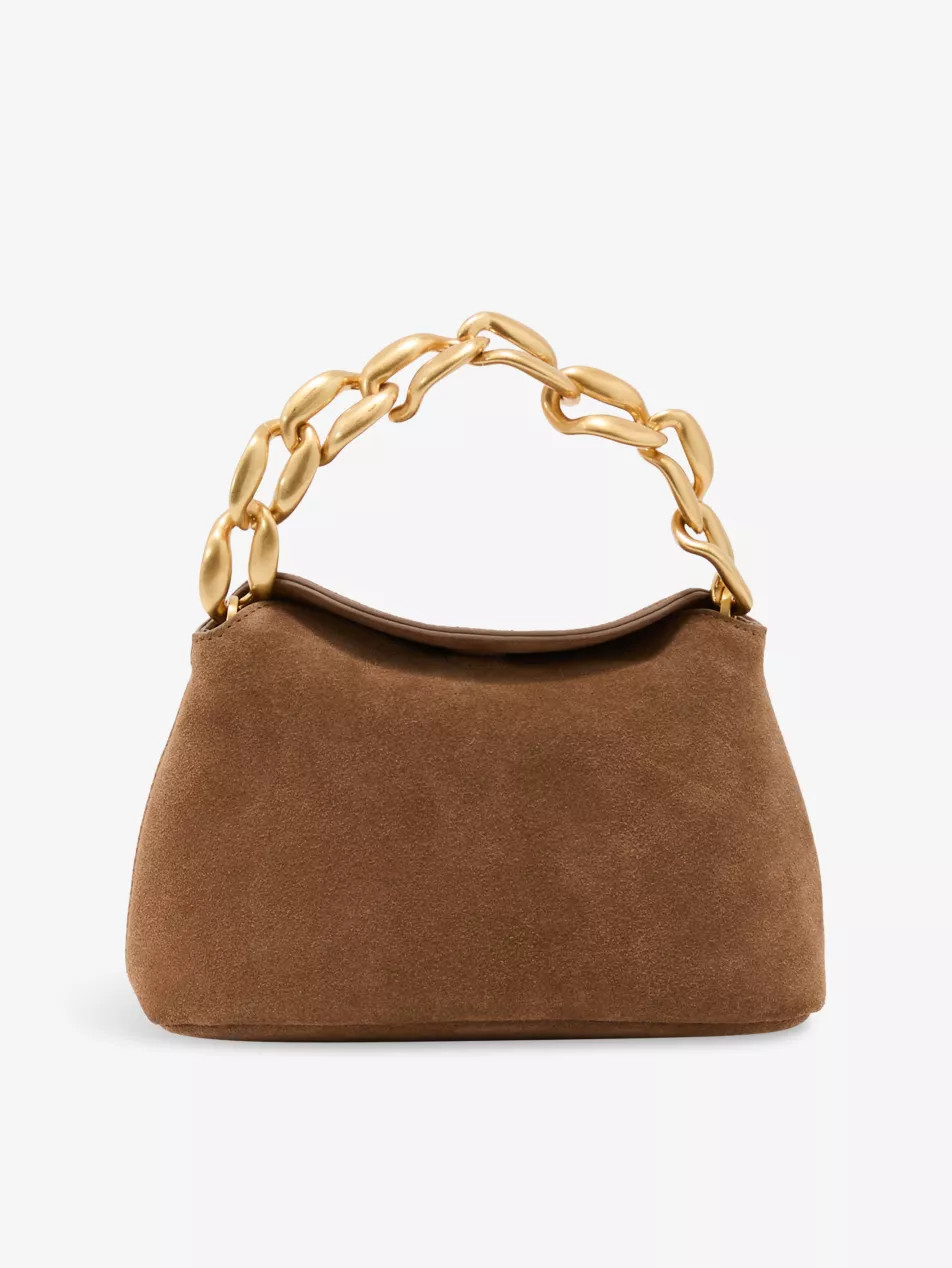 Peony Chain-Strap Suede Grab Bag | Selfridges