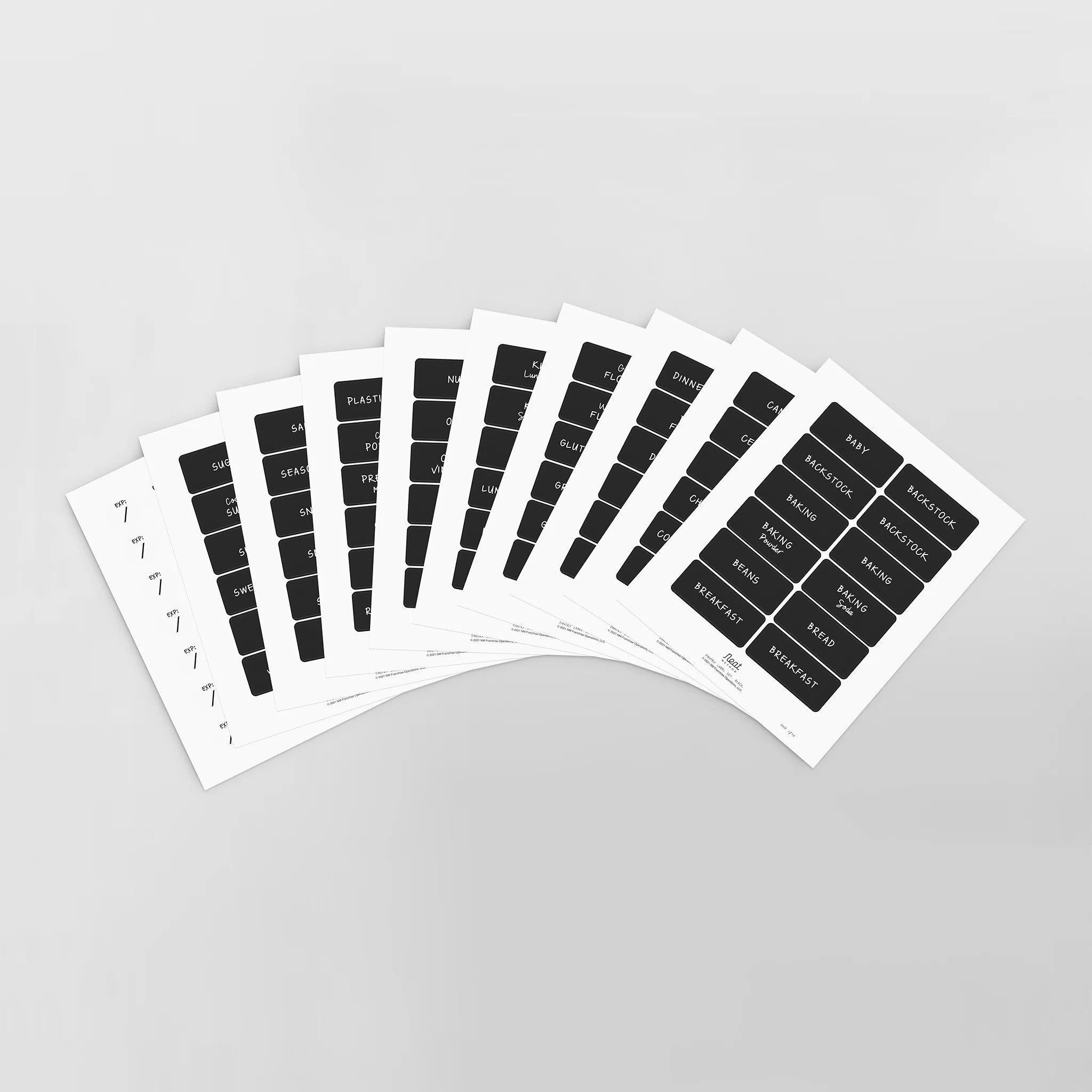 Pantry Label Set - Black | NEAT Method
