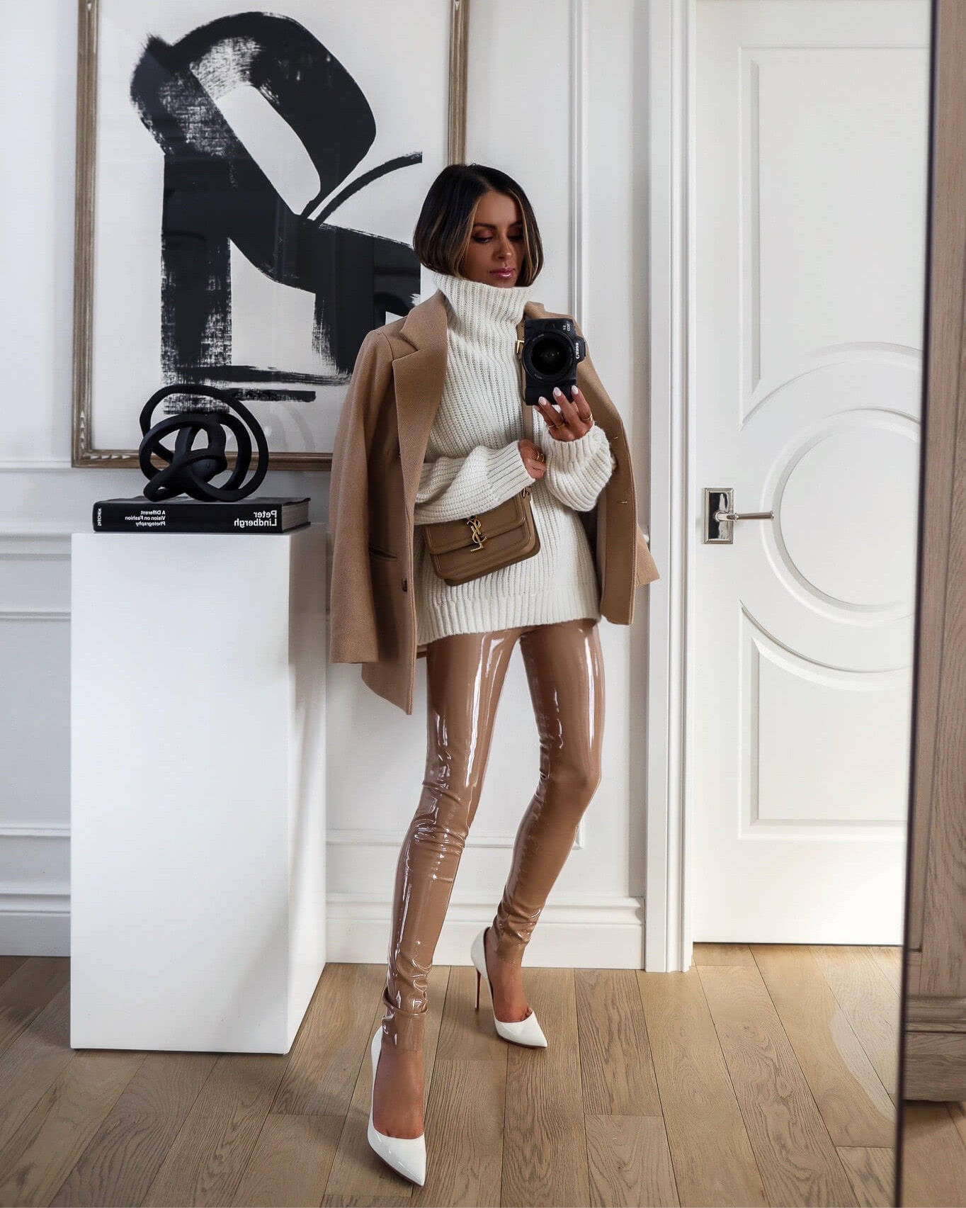 Fall work outfit ideas / transitional fall outfit
Best selling chunky knit sweater by anine bing
Abercrombie camel blazer
Commando patent leather leggings 

#LTKworkwear #LTKstyletip #LTKSeasonal