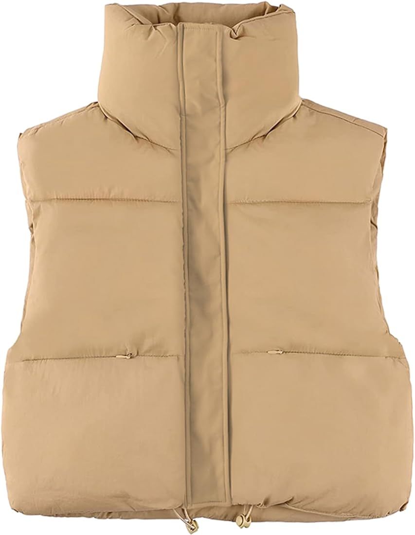 Yassiglia Autumn Winter Vest, Women's Lightweight Down Vest without Hood, Zip Up Quilted Vest wit... | Amazon (DE)