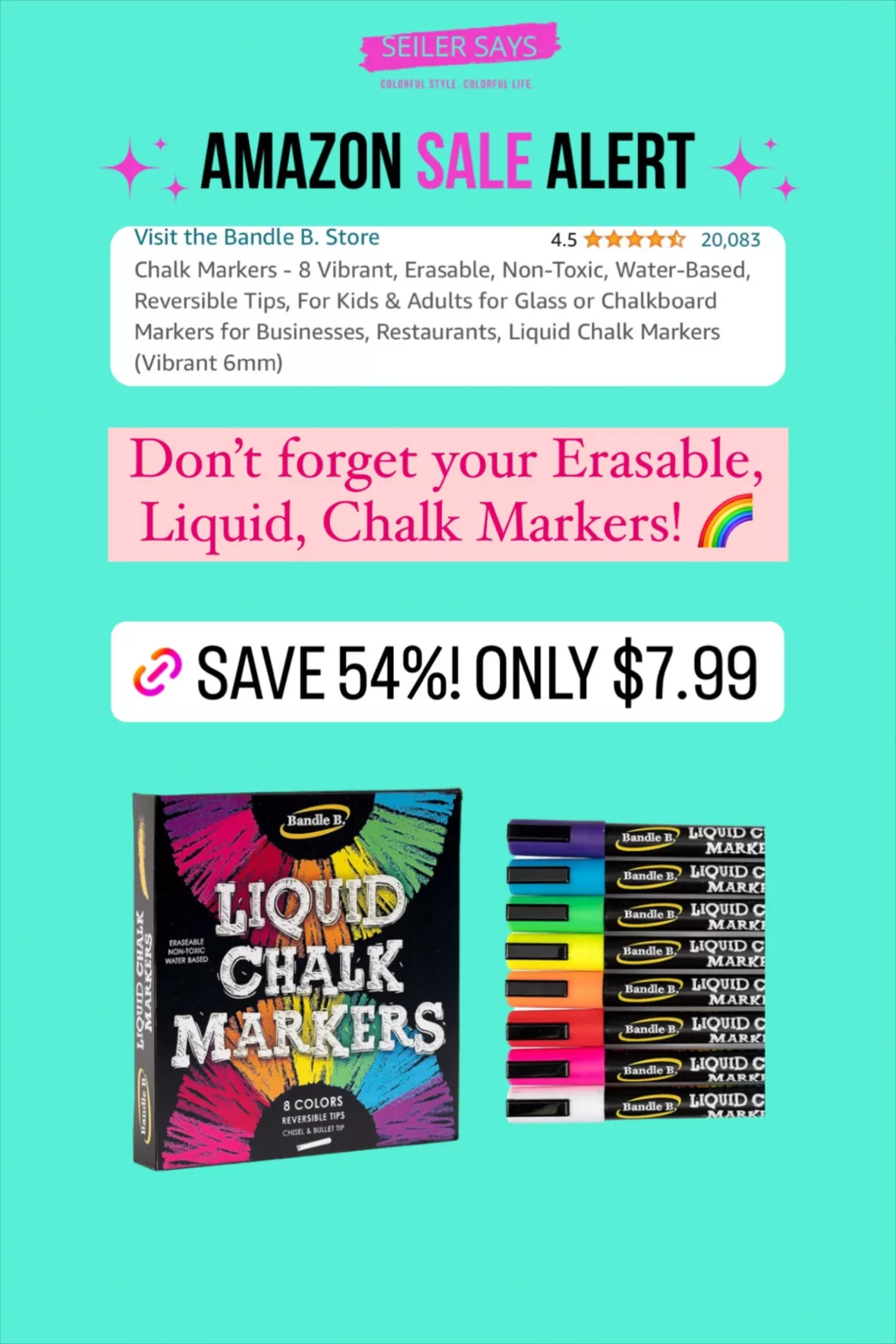Bold Chalk Markers - Dry Erase Marker Pens - Chalk Markers for