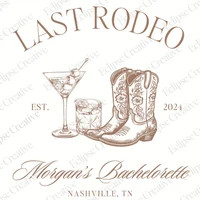 Nashville Bachelorette Shirts, Custom Last Rodeo Bachelorette Shirts, Western Bridal Party Shirt,... | Etsy (US)