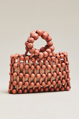 Wood Bead Top-Handle Mini Satchel | Anthropologie (US)