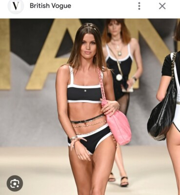 AUTHENTIC SOLD OUT CHANEL 2022 ICONIC BLACK/WHITE CRYSTAL CC BIKINI TOP 40  | eBay | eBay US