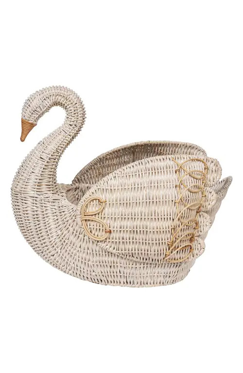 Juliska Provence Rattan Swan Basket in Whitewash at Nordstrom | Nordstrom