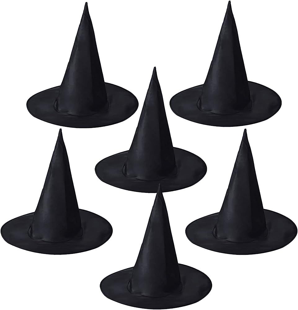 6PCS Halloween Witch Hats For Halloween Costume & Cosplay Wizard Hat Decoration Kids Party Favors... | Amazon (US)