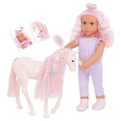 Our Generation Elara & Lumina 18" Doll & Foal Hair Play Set | Target