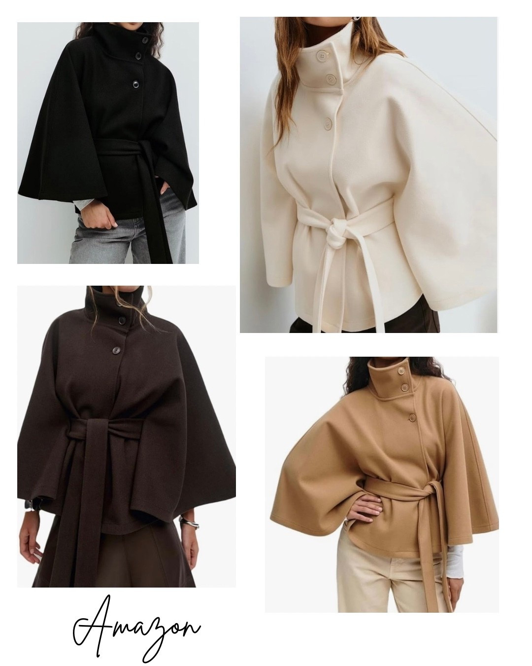 Amazon limited time deal.

 Women's Batwing Sleeve Poncho Coat Oversized Winter Pea Coat Stand Collar Cropped Cape Jacket with Belt


#LTKSaleAlert #LTKOver40 #LTKFindsUnder50