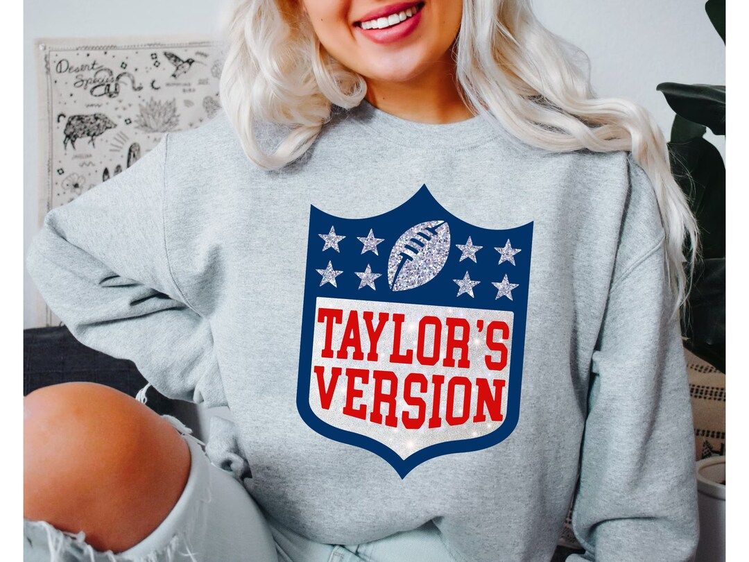Taylors Version Sweatshirt, Faux Glitter Taylor Swift Game Sweater, Taylor Swiftie Travis Kelce F... | Etsy (US)