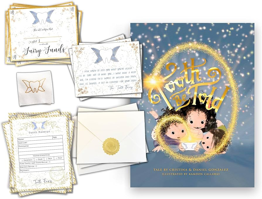 Tooth Fairy Kit - Tooth Fairy Book Tooth Be Told & Pack of 5 Virtue-Themed Fairy Letter Poems, 5 ... | Amazon (US)