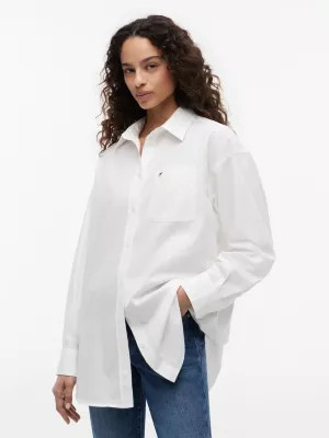 Oversized Fit Popeline-Hemd mit Wappen | Tommy Hilfiger (DE)