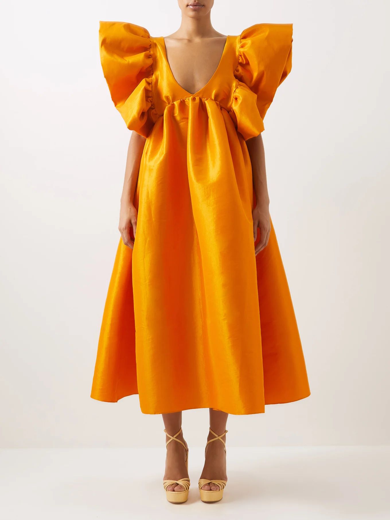 Adriana ruffled silk-blend taffeta dress | Kika Vargas | Matches (US)